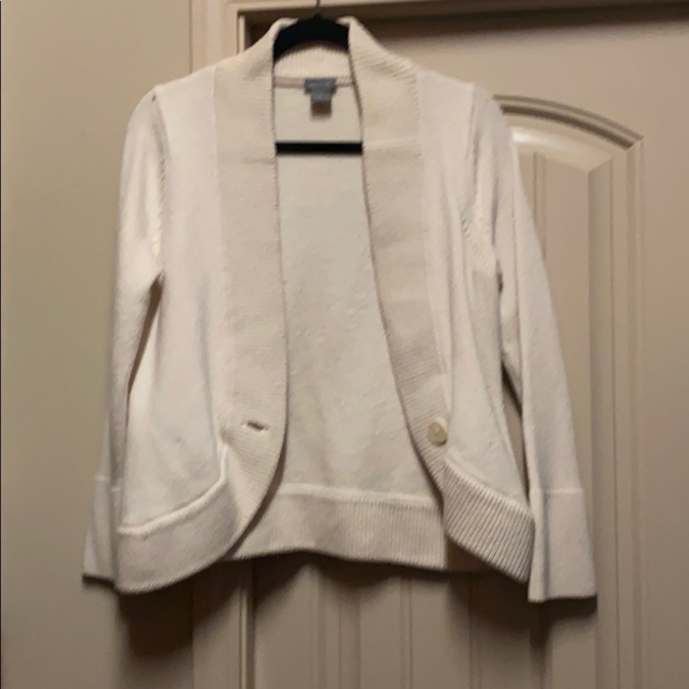 Banana Republic Cream One button Sweater
